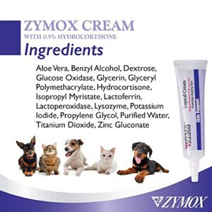 Zymox Topical Cream with 0.5% Hydrocortisone for Dogs and Cats, 1oz