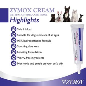 Zymox Topical Cream with 0.5% Hydrocortisone for Dogs and Cats, 1oz