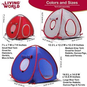 Living World Pet Tunnel, Red/Grey