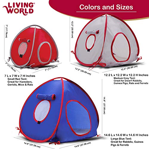 Living World Pet Tunnel, Red/Grey