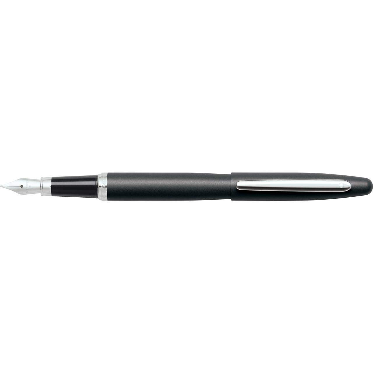 Sheaffer VFM Matte Black Fountain Pen with Chrome Trim and Medium Nib