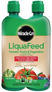 miracle-gro liquafeed tomato, fruits and vegetables plant food refill pack, 2 pack (liquid plant fertilizer)