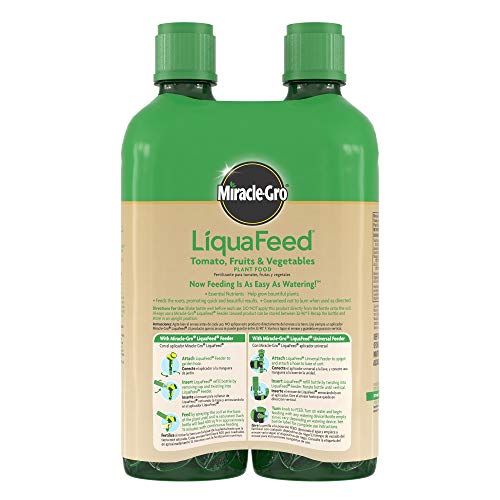 Miracle-Gro LiquaFeed Tomato, Fruits and Vegetables Plant Food Refill Pack, 2 Pack (Liquid Plant Fertilizer)