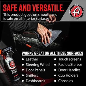 Adam's Interior Detailer (16oz) - Total Car Interior Cleaner, Protectant & Dressing | All Purpose Cleaner & Leather Conditioner | Vinyl, Dashboard, Screen, Seat Cleaner & More