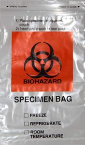 specimen biohazard bags with extra pocket 6"x9" (qty 1,000 bags) by biorx sponix