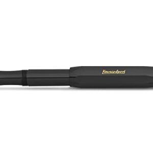 Kaweco Classic Sport Black Gel/Ballpoint Pen Including 0.7 mm Rollerball Pen Refill for Left-Handed and Right-Handed in Classic Design with Ceramic Ball I Gel Rollerball 13.5 cm