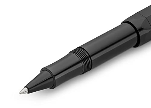 Kaweco Classic Sport Black Gel/Ballpoint Pen Including 0.7 mm Rollerball Pen Refill for Left-Handed and Right-Handed in Classic Design with Ceramic Ball I Gel Rollerball 13.5 cm