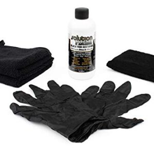 Solution Finish - Black Plastic & Vinyl Trim Restorer - Use for Car and Truck Detailing, No Wet Look, Instantly Revives Color to Trim, Bumpers, Mud Flaps, Etc., Black (1 oz)