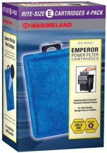 marineland emperor power bio-wheel filter replacement filter cartridges size e, 4- pack