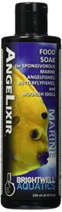 brightwell aquatics angelixir - free-form amino acid food soak for spongivorous marine fishes, 250ml