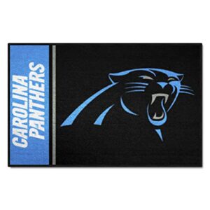 fanmats 8255 carolina panthers starter mat accent rug - 19in. x 30in. | sports fan home decor rug and tailgating mat uniform design