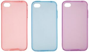 generic carrying case for iphone 4 - non-retail packaging - pink/purple/blue