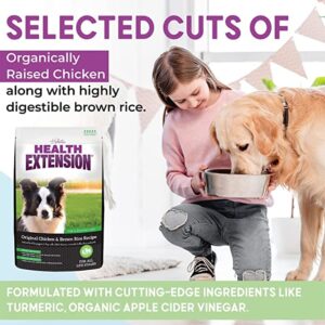 Health Extension Dry Dog Food, Natural Food with Added Vitamins & Minerals, Suitable for Puppies & Dogs, Original Chicken & Brown Rice Recipe (30 Pound / 13.6 kg)