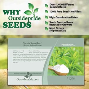 Outsidepride Perennial Stevia Sweetleaf Herb Garden Plant Sugar Substitute & Sweetener Alternative - 50 Seeds