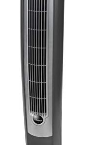 Lasko Portable Electric 42" Oscillating Tower Fan with Fresh Air Ionizer, Timer and Remote Control for Indoor, Bedroom and Home Office Use, Silver 2551