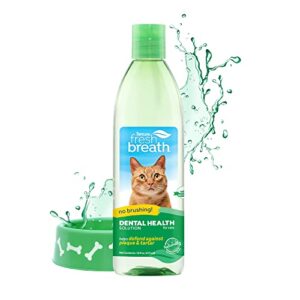 fresh breath by tropiclean oral care water additive for cats, 16oz - made in usa