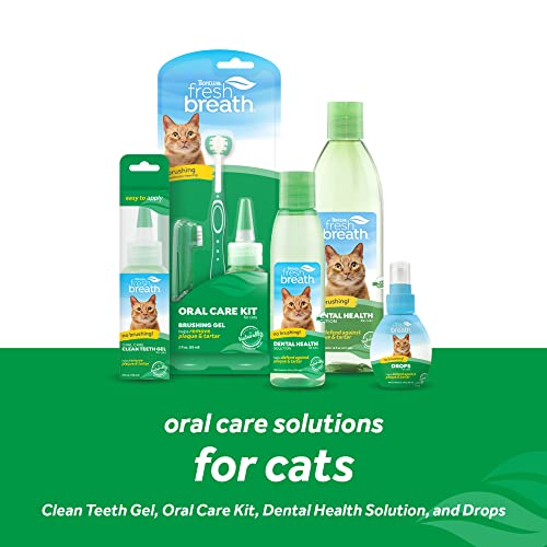 Fresh Breath by TropiClean Oral Care Water Additive for Cats, 16oz - Made in USA