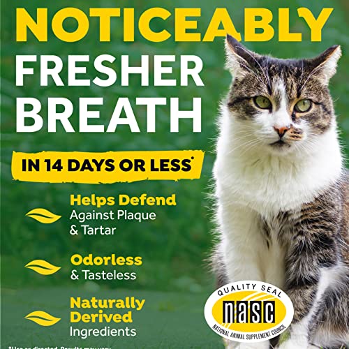 Fresh Breath by TropiClean Oral Care Water Additive for Cats, 16oz - Made in USA