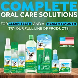 TropiClean Fresh Breath Oral Care Kit for Small & Medium Dogs - Complete Toothbrush & Toothpaste Gel Kit - Helps Remove Plaque & Tartar + Breath Freshener