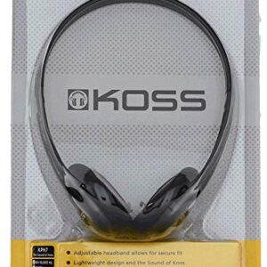 Koss KPH7 Lightweight Portable Headphone, Black