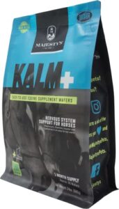 majesty's kalm wafers - supports horse / equine balanced behavior and normal nervous system function - tryptophan, vitamin b1, winter cherry, inositol - 30 count (1 month supply)