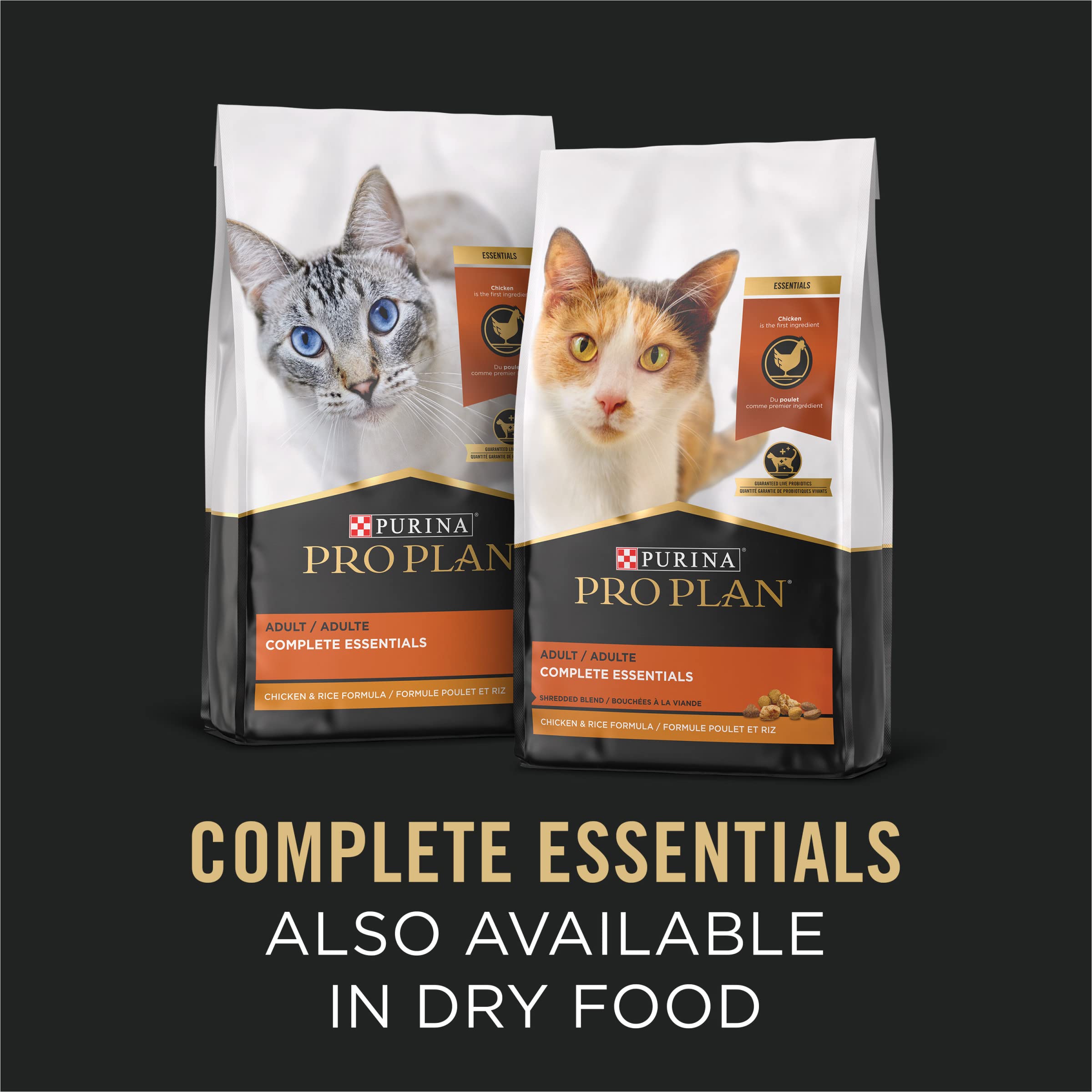 Purina Pro Plan Gravy Wet Cat Food, Complete Essentials Seafood Stew Entree in Sauce - (24) 3 oz. Pull-Top Cans