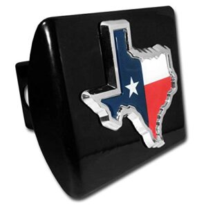 state of texas colored flag black metal hitch cover