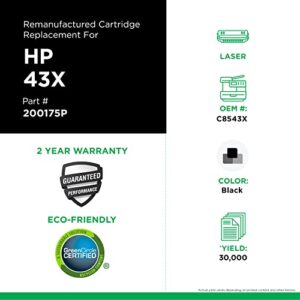 Clover Remanufactured Toner Cartridge Replacement for HP C8543X (HP 43X) | Black | High Yield