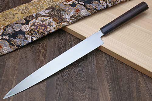 Yoshihiro Shiroko High Carbon Steel Kasumi Yanagi Rosewood Handle Sushi Sashimi Chef Knife (10.5'' (270mm))