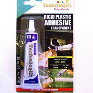 Technicqll Strong Clear Adhesive Glue for Hard Plastic Abs Tr Eva Perspex Acrylic Glass