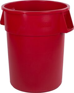 carlisle foodservice products cfs 34105505 bronco round waste container only, 55 gallon, red