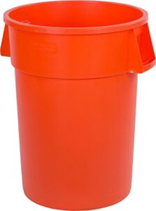 carlisle foodservice products 34104424 bronco round waste container only, 44 gallon, orange