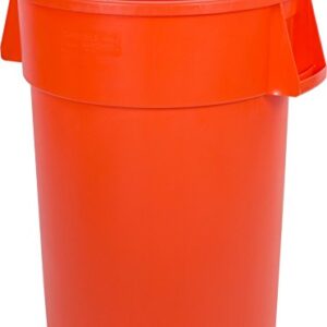 Carlisle FoodService Products 34104424 Bronco Round Waste Container Only, 44 Gallon, Orange