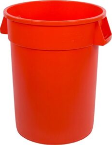 carlisle foodservice products 34103224 bronco round waste container only, 32 gallon, orange