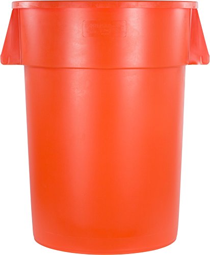 Carlisle FoodService Products 34104424 Bronco Round Waste Container Only, 44 Gallon, Orange