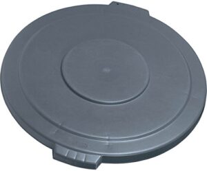 cfs 34104523 bronco polyethylene round lid, 26.88" diameter x 2-1/4" height, gray, for 44 gallon trash containers