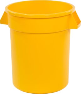 carlisle foodservice products 34102004 bronco round waste container only, 20 gallon, yellow