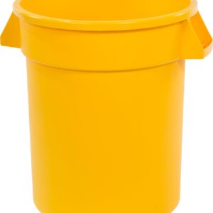 Carlisle FoodService Products 34102004 Bronco Round Waste Container Only, 20 Gallon, Yellow