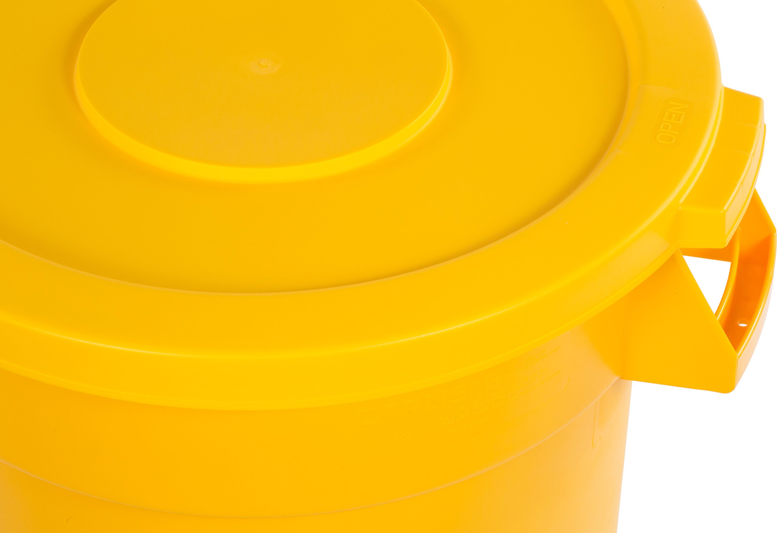 Carlisle FoodService Products 34102004 Bronco Round Waste Container Only, 20 Gallon, Yellow