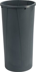 cfs 34312223 centurian polyethylene tall round container, 22 gallon capacity, 15-51/64" diameter x 30" height, gray (case of 4)