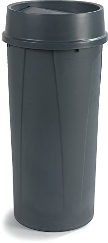 CFS 34312223 Centurian Polyethylene Tall Round Container, 22 Gallon Capacity, 15-51/64" Diameter x 30" Height, Gray (Case of 4)