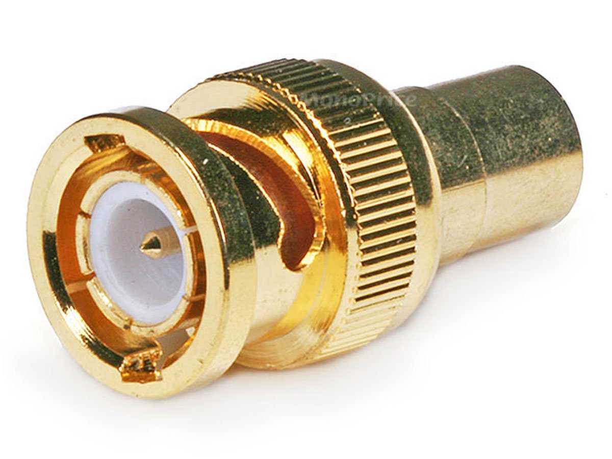 Monoprice BNC Male to RCA Female Adaptor - Gold Plated