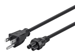monoprice power cord - nema 5-15p to iec 60320 c5, 18awg, 10a/1250w, 3-prong, black, 6ft