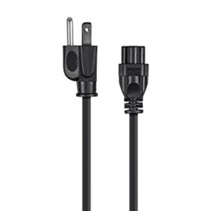 Monoprice Power Cord - NEMA 5-15P to IEC 60320 C5, 18AWG, 10A/1250W, 3-Prong, Black, 6ft