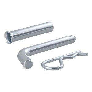 curt 21502 trailer hitch pin & clip, 1/2-inch diameter with 5/8-inch adapter, fits 1-1/4 or 2-inch receiver, silver