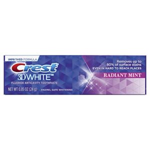 crest 3d white vivid fluoride anticavity toothpaste - 0.85 oz - radiant mint