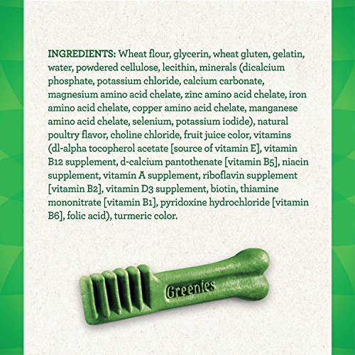 GREENIES Original Petite Natural Dog Dental Care Chews Oral Health Dog Treats, 36 oz. Pack (60 Treats)