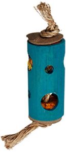 planet pleasures bamboo foraging foot bird toy, small