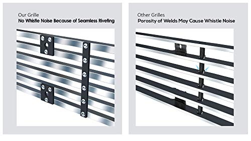 APS Compatible with Chevy Blazer 1998-2005 & S-10 Criss Cross 98-04 Main Stainless Steel Polished Chrome 8X6 Billet Grille Grill Insert C65705A