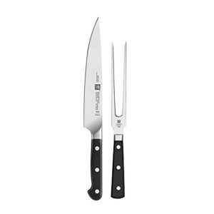 zwilling pro 2-pc knife &amp fork carving knife & fork set
